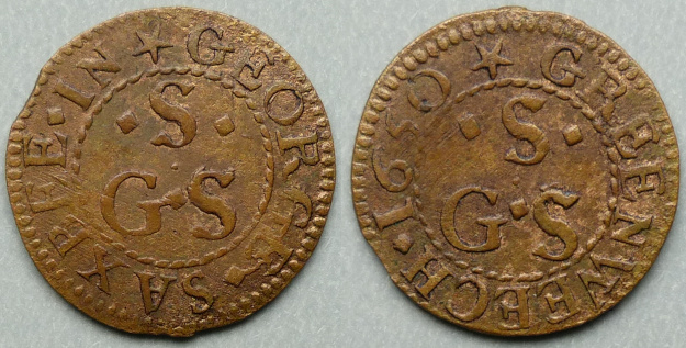Greenwich, George Saxbee 1650 farthing